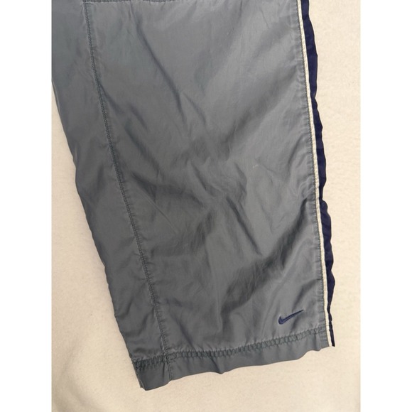 Vintage Nike Track Pants Men's Large Grey Navy Blue Stripe Y2K - Picture 3 of 11